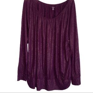 Lane Bryant Purple and Gold Top Size 22/24